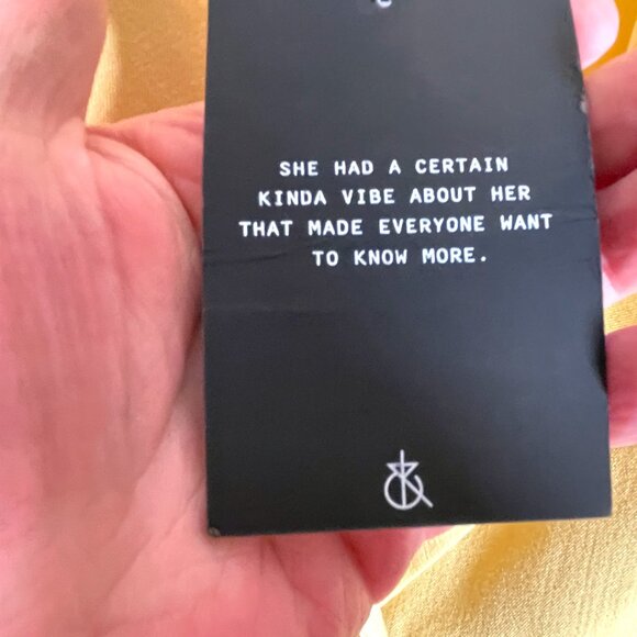 🍂🍁 4th & Reckless Tailored Blazer Dress Muted Yellow SMALL Long Sleeve NEW - Picture 11 of 13